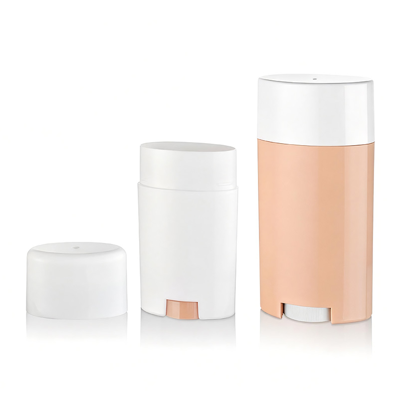 Kapacitet 50 Gram/75 Gram Plastic Oval Deodorant Stick Container